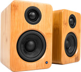 Kanto YU2BAMBOO Powered Desktop Speakers - 100 Watts -3" Composite Drivers 3/4" Silk Dome Tweeter – Class D Amplifier - 100 Watts - Built-in USB DAC - Subwoofer Output Amplifer (Bamboo)  Free Shipping USA