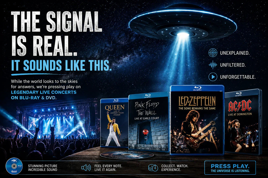 When the Signal Turns Into Sound: UFO Headlines Meet the Magic of Live Concert Blu-Rays