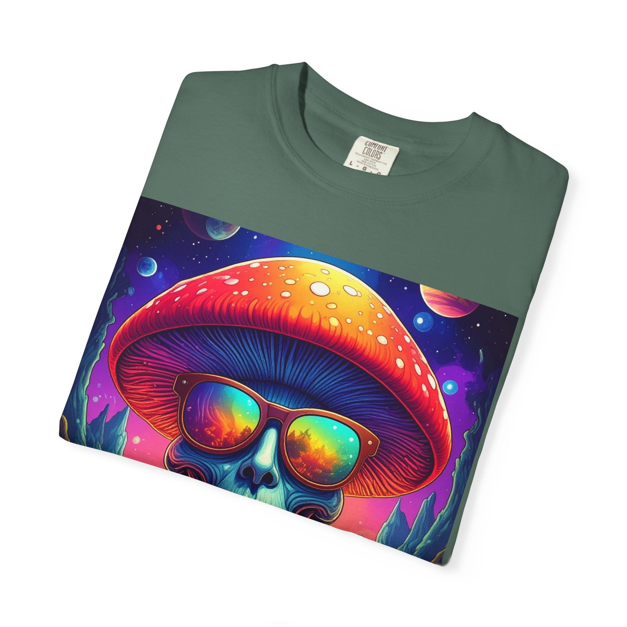 Psychedelic Mushroom Skull T-Shirt — "Where's Wayne?" Graphic Tee