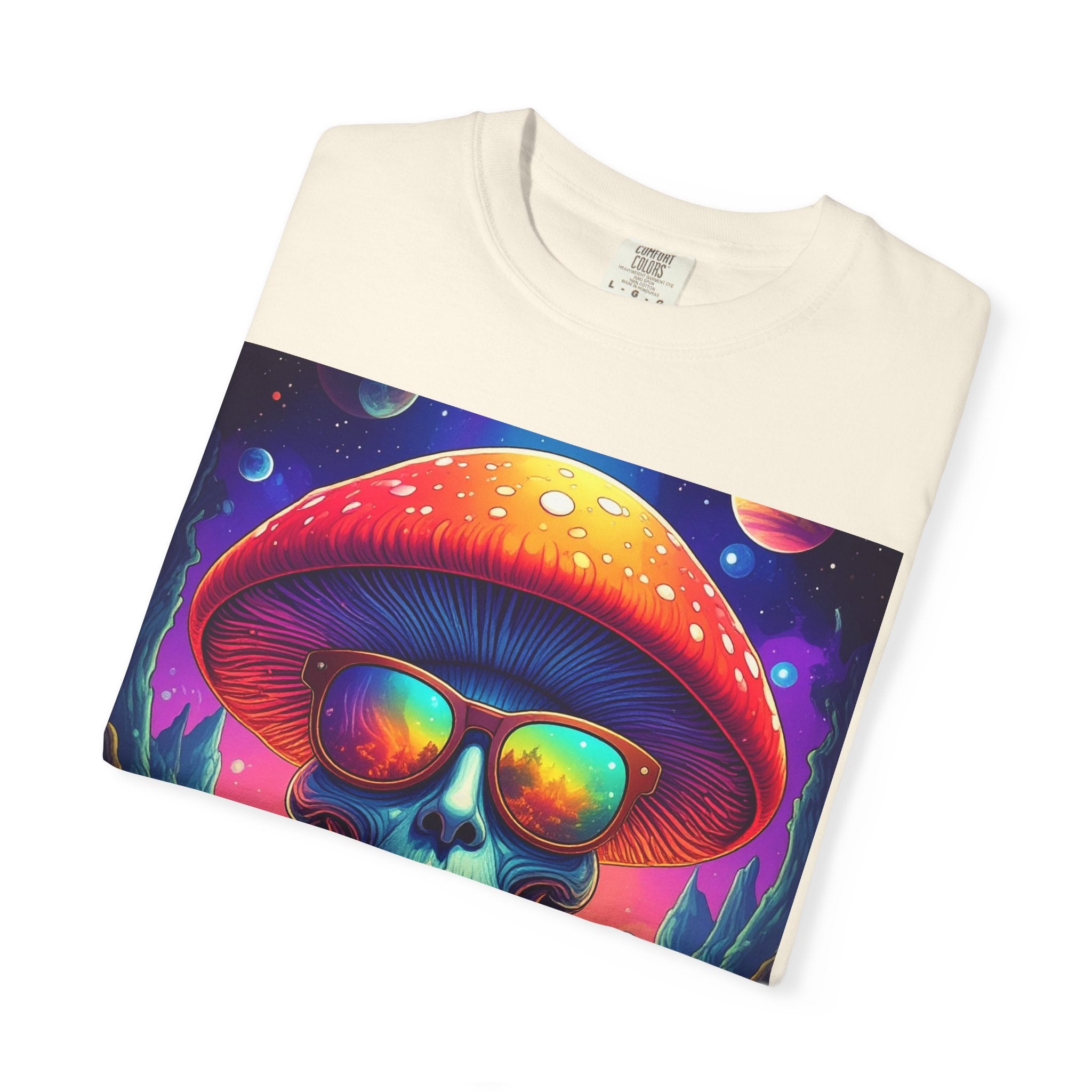Psychedelic Mushroom Skull T-Shirt — "Where's Wayne?" Graphic Tee