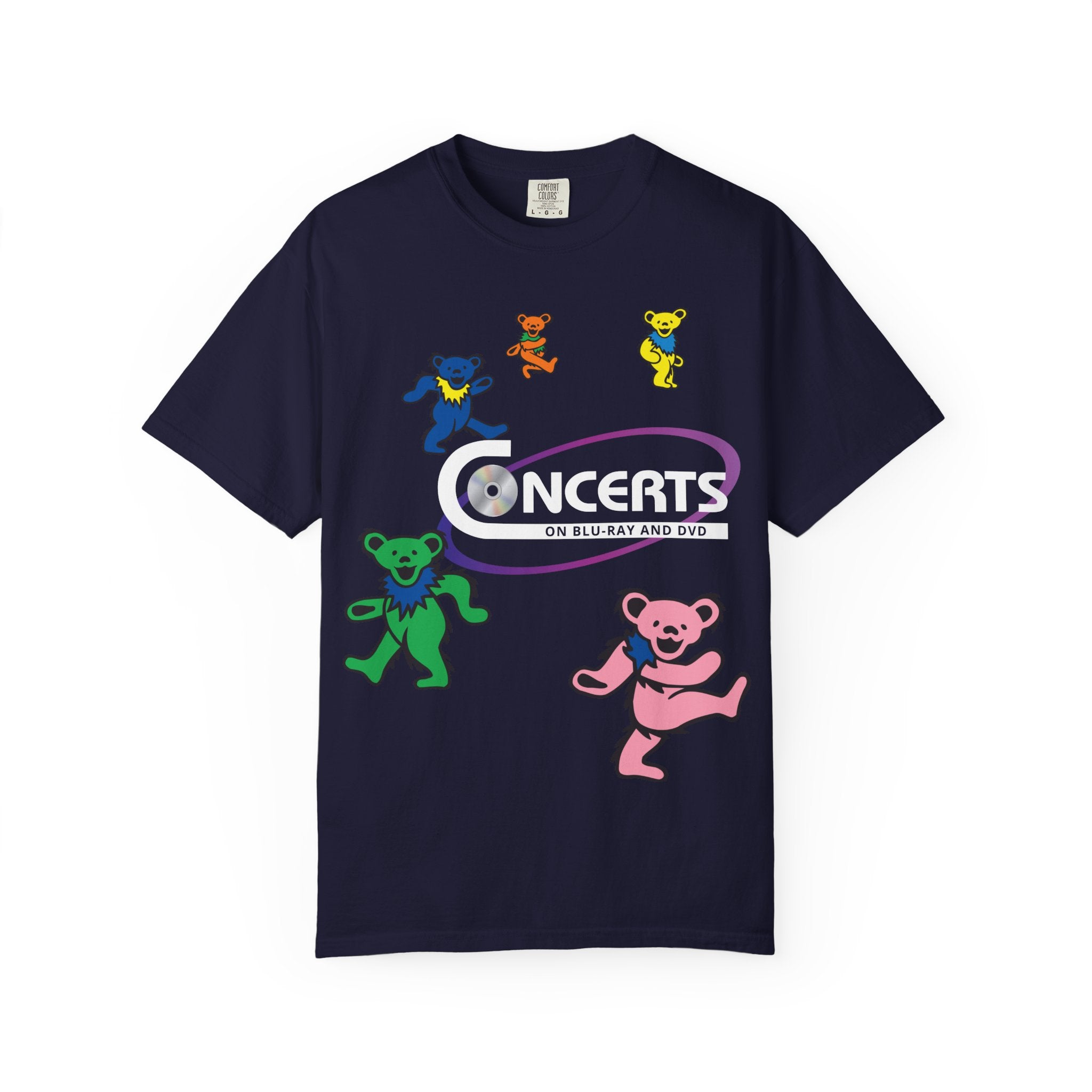 Dancing Bears Graphic T-Shirt — Colorful Retro Band Tee