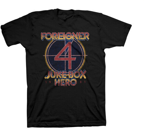 Foreigner - Juke Box Hero - T-Shirt - Large Or XL  Size- Cotton- Black Adult Shirt) 2026