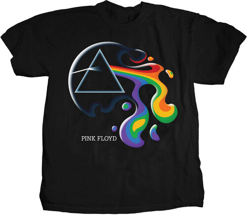 Pink Floyd - Melting Prism - T-Shirt - Large (Black Cotton  Adult Shirt) 7/07/26  Also Avail XL
