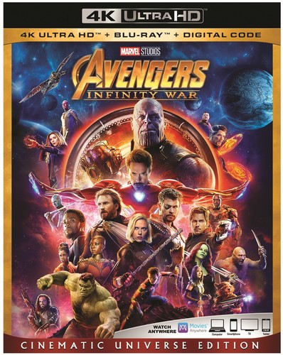 Avengers: Infinity War (4K Ultra HD+Blu-ray+Digital)  4K Mastering, 2 Pack 2018 Rated: PG13 Release Date 8/14/18