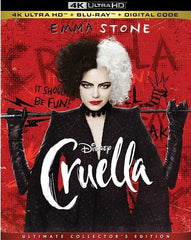 Cruella (4K Ultra HD+Blu-ray+Digital) Ultimate Edition, Collector's Edition, Dolby)  4K Ultra HD Rated: PG13 2021 Release Date: 9/21/2021