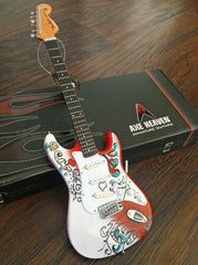 Jimi Hendrix Fender Stratocaster Monterey Pop Festival Mini Guitar Replica Collectible *MADE IN THE USA*
