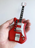 Jack White White Stripes 1964 Montgomery Ward Red Valco Airline Model Res-O-Glass Mini Guitar Replica Collectible