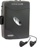 Jensen SCR-75 Personal Stereo Cassette Player - AM/FM - Stereo Earbuds (Black) (Black)