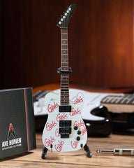 Mick Mars Motley Crue Kramer Signature White Girls, Girls, Girls Mini Guitar Replica Collectible *MADE IN THE USA*