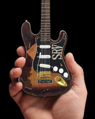 Stevie Ray Vaughan Fender Stratocaster Distressed SRV Custom Mini Guitar Replica Collectible (Large Item, Collectible)
