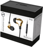 iHIP: Gold Elite Zinc-Alloy Earphones W/Mfi-Mic (Gold, With Microphone, In-Ear Headphones, Earbuds)